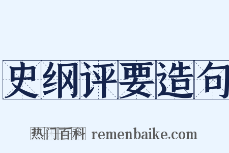 史纲评要造句是什么意思的图片